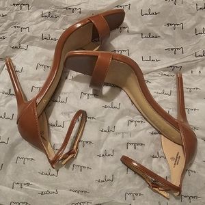 Cognac Heels Size 8
